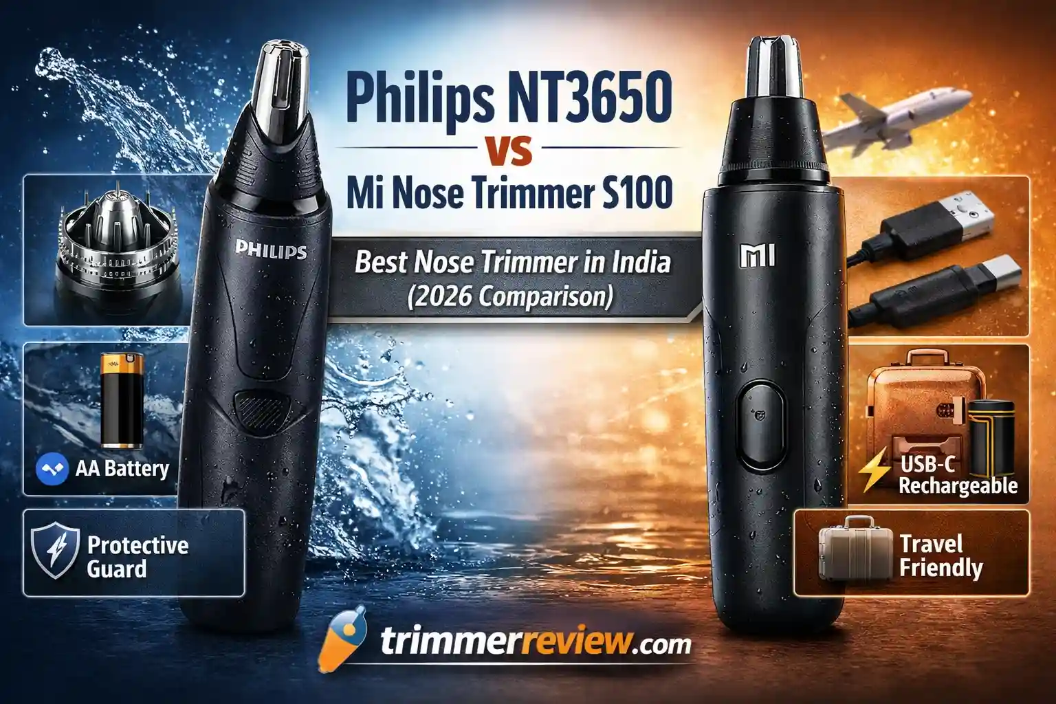 Philips NT3650 vs. Mi Nose Trimmer S100