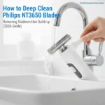 Step-by-step process of How to Deep Clean Philips NT3650 Blades using water and brush