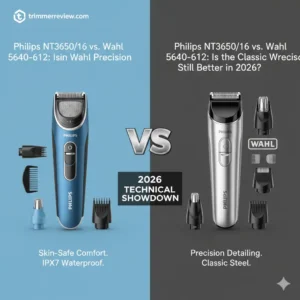 Philips NT3650/16 vs. Wahl 5640-612 technical comparison infographic