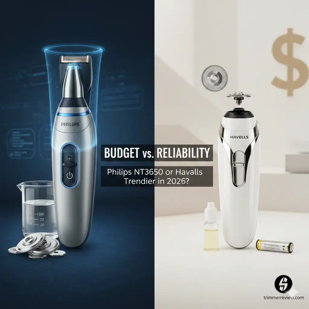 Philips NT3650 vs. Havells Trendier comparison graph