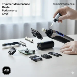 trimmer-maintenance Professional maintenance and lubrication process