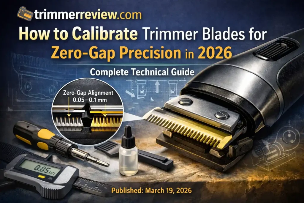 how to calibrate trimmer blades for zero-gap precision in 2026 blade alignment diagram with tools