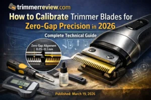 how to calibrate trimmer blades for zero-gap precision in 2026 blade alignment diagram with tools