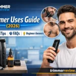 trimmer uses guide 2026 showing beard and body grooming with electric trimmer