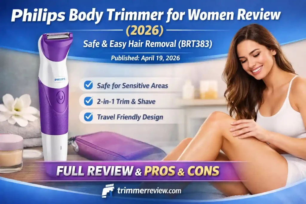 Philips Body Trimmer for Women Review 2026 BRT383 safe hair removal for sensitive areas bikini underarms.