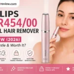 Philips BRR454/00 Facial Hair Remover Review showing compact design and gentle facial hair removal device.