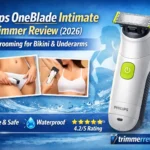 Philips OneBlade Intimate Trimmer QP1924/20 review 2026 safe grooming for bikini underarms and private parts.