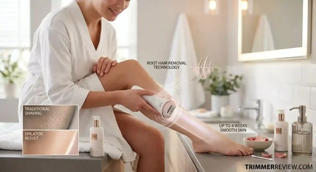 Philips 5-in-1 Epilator for Women (2026) hair removal performance and smooth skin results.